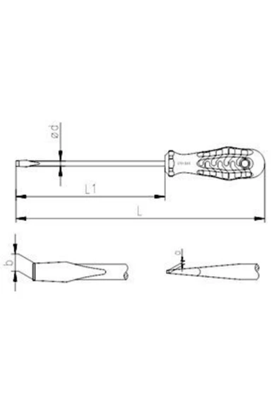4.5 X 300 Kraft Seri Süngüsü Uzun Yıldız Uçlu Tornavida - Resim 2