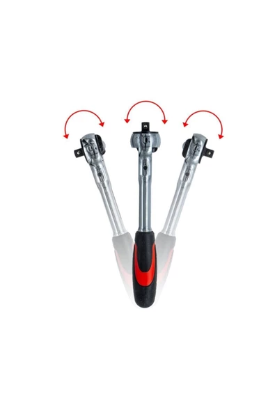 İZELTAŞ Mafsallı Cırcır Kolu 1/4'' (72 Diş) 150mm - 3