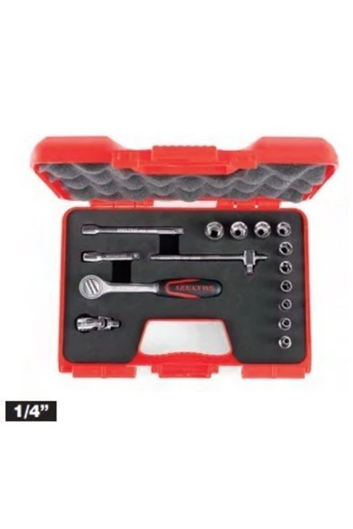 İZELTAŞ 1/4 Altı Köşe Lokma Anahtar Takımı 15 Parça ürün görseli 1