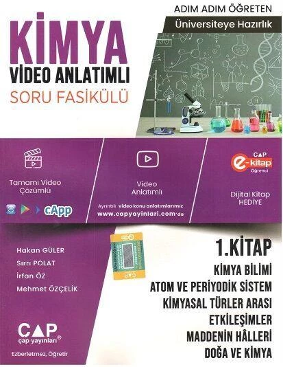 TYT Kimya Konu Anlatımlı Soru Bankası 1.Kitap Çap Yayınları