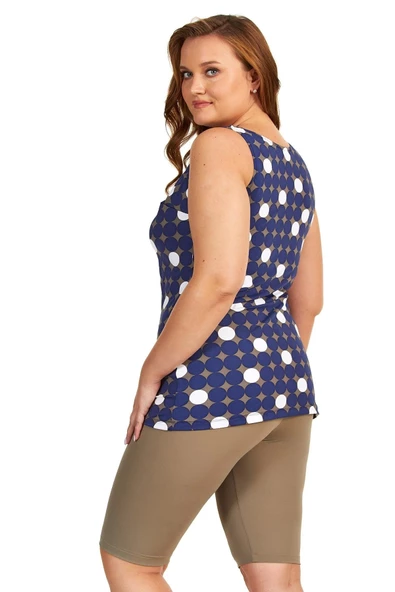 Argento 0755-9001 Desenli Kısa Kollu Tankini - 2