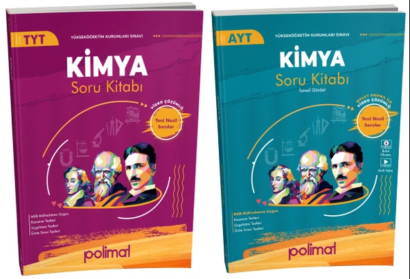 Polimat 2025 Tyt Ayt Kimya Soru Kitabı Seti 2 Kitap