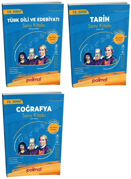 Polimat 2025 10. Sınıf Türk Dili + Tarih + Coğrafya Soru Seti 3 Kitap