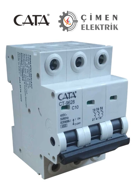 CATA CT 9628 3X10A 4.5kA C Tipi Otomatik Sigorta