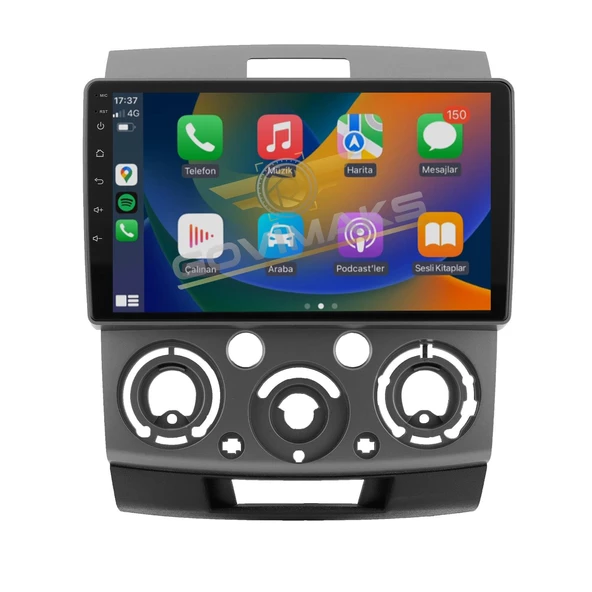 GOVİMAKS FORD RANGER 2006-2010   6 GB RAM 128 GB HAFIZA ANDROID MULTIMEDIA TEYP
