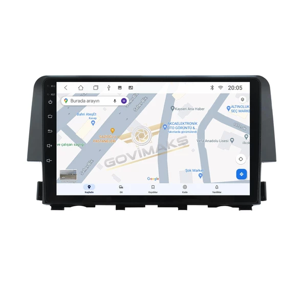 GOVİMAKS HONDA CİVİC FC5  2016 - 2021 2 GB RAM 32 GB HAFIZA ANDROID MULTIMEDIA TEYP - 12
