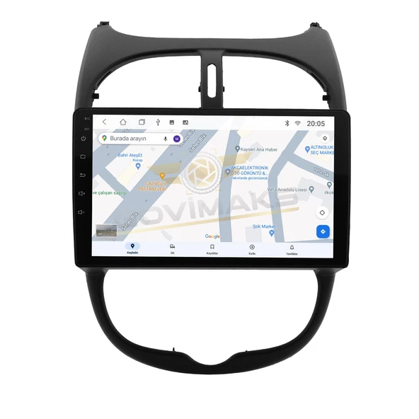 GOVİMAKS PEUGEOT 206 2002-2010 4GB RAM 64 GB HAFIZA ANDROID MULTIMEDIA TEYP - Resim 7