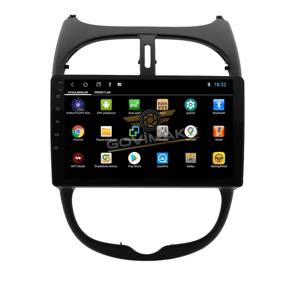 GOVİMAKS PEUGEOT 206 2002-2010 4GB RAM 64 GB HAFIZA ANDROID MULTIMEDIA TEYP - Resim 2