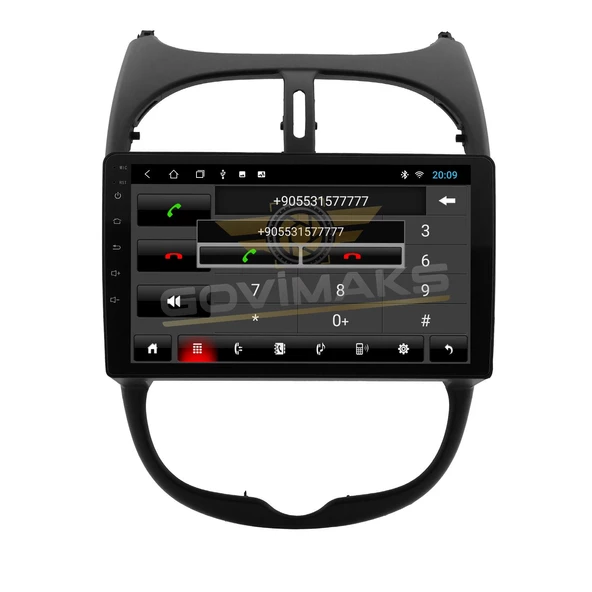 GOVİMAKS PEUGEOT 206 2002-2010 4GB RAM 64 GB HAFIZA ANDROID MULTIMEDIA TEYP - Resim 3