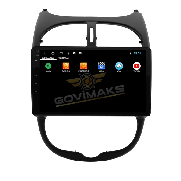 GOVİMAKS PEUGEOT 206 2002-2010 2 GB RAM 32 GB HAFIZA ANDROID MULTIMEDIA TEYP - 6