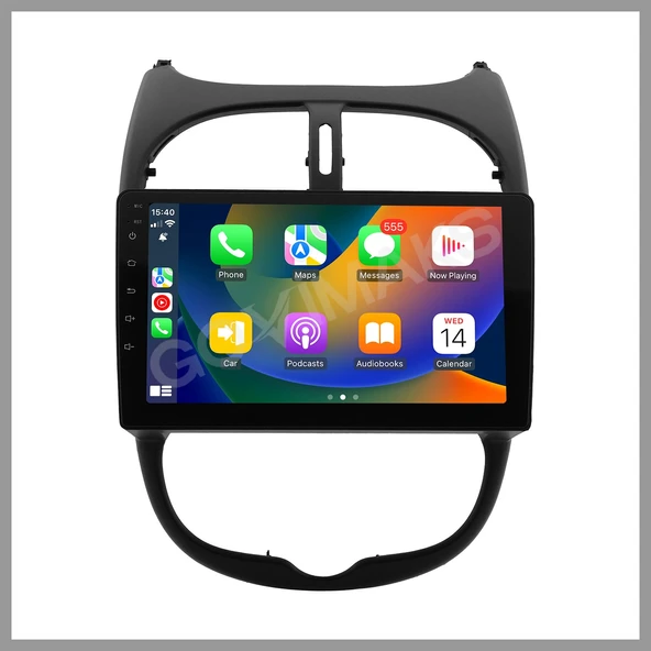 PEUGEOT 206 2002-2010 UYUMLU 8 GB RAM 128 GB HAFIZA ANDROID MULTIMEDIA TEYP ürün görseli 1