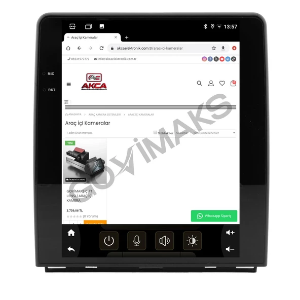 GOVİMAKS RENAULT CLIO 5  2021-2023  6 GB RAM 128 GB HAFIZA ANDROID MULTIMEDIA TEYP - Resim 6