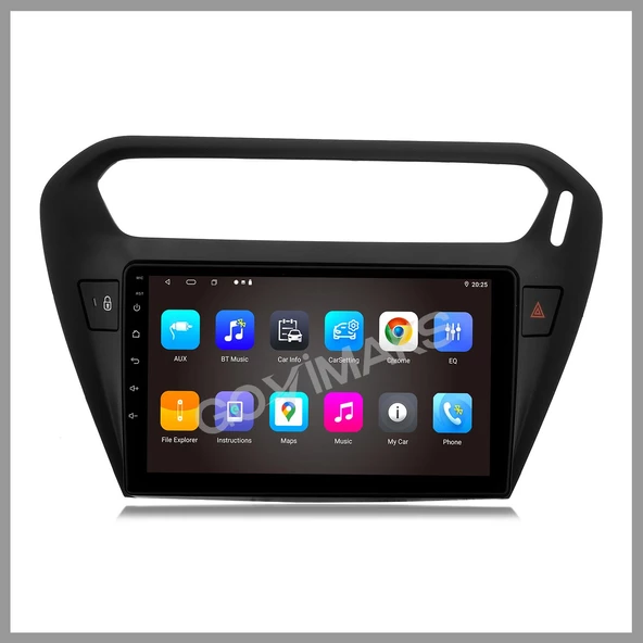 CITROEN C-ELYSEE SİYAH 2012-2023 UYUMLU 2 GB RAM 32 GB HAFIZA ANDROID MULTIMEDIA TEYP - Resim 4