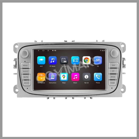 GOVİMAKS FORD CONNECT-MONDEO-FOCUS OVAL GRİ 2 GB RAM 32 GB HAFIZA ANDROID MULTIMEDIA TEYP - 4