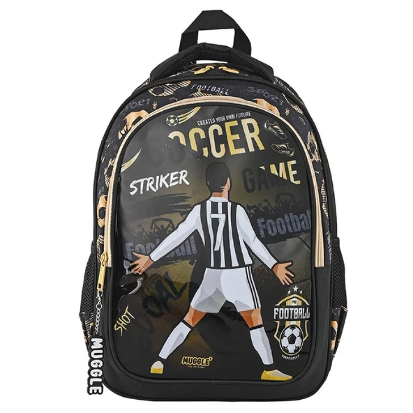 Muggle 2 Bölmeli Soccer Okul Sırt Çantası MU-9140
