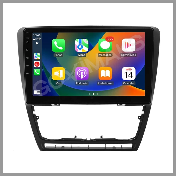 GOVİMAKS SKODA OCTAVİA 2005-2012 SİYAH 8 GB RAM 128 GB HAFIZA ANDROID MULTIMEDIA TEYP