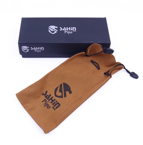 Şahin Kırmızı Yıldız Bulldog 9mm Filtreli Siyah Saplı Pipo - 6