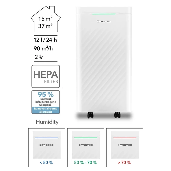 Trotec TTK 27 HEPA Nem Alma ve Hava Temizleme Cihazı - 3