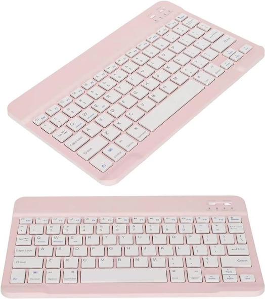 Xiaomi Redmi Pad SE 11" Uyumlu Kablosuz Bluetooth Şarj Edlebilir Türkçe Q Klavye - Pembe - Resim 6