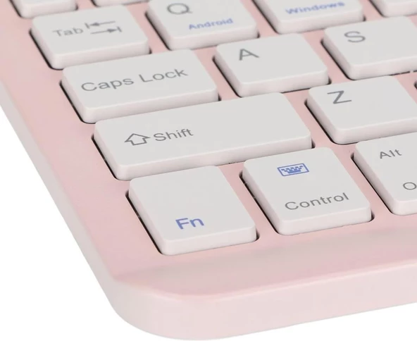 Xiaomi Redmi Pad SE 11" Uyumlu Kablosuz Bluetooth Şarj Edlebilir Türkçe Q Klavye - Pembe - Resim 9