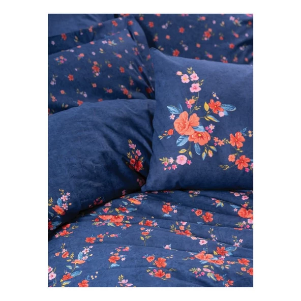 Cotton Box Feminen Çift Kişilik Nevresim Takımı Emery Lacivert - 2