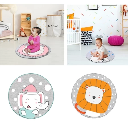 Safemom Oyun Matı 90x90 cm - Pembe Ayıcık - 4