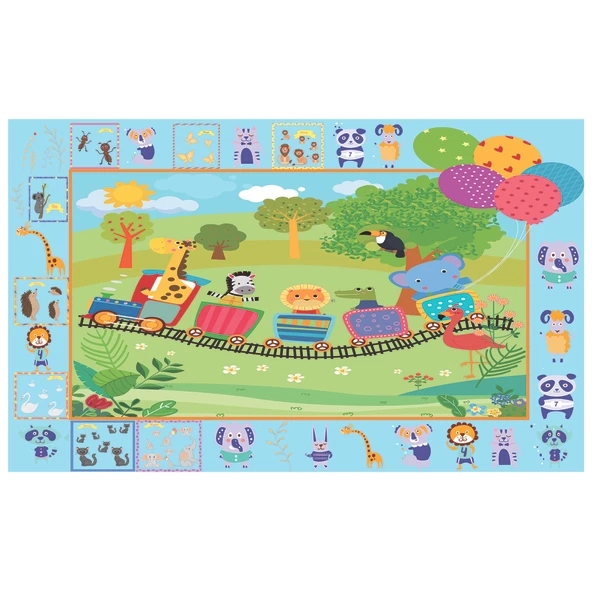 Safemom Oyun Matı 90x145 cm - Animals - 3