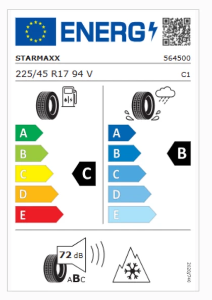 Starmaxx Polarmaxx Sport 225/45R17 94V RF M+S 3PMSF Oto Kış Lastiği (Üretim Yılı: 2024) - Resim 2