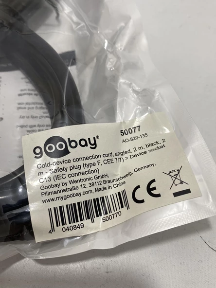 Goobay 50077 Güç Kablosu 2 Metre - 4