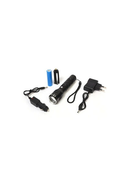 F.B.I F-82 T6 Led Zoomlu 2000 LM Yüksek Işık Şarjlı El Feneri - Resim 5