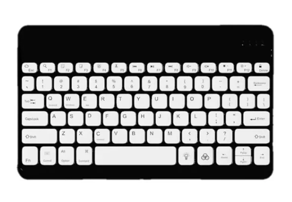 Hometech Alfa 8MY 8" Uyumlu Kablosuz Bluetooth Şarj Edlebilir Türkçe Q Klavye - Siyah