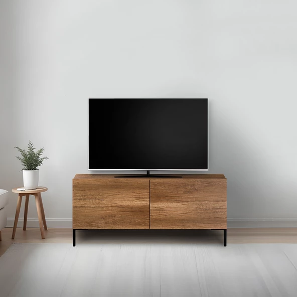 Roma Kapaklı Tv Ünitesi-Koyu Ceviz 120x53x43 cm