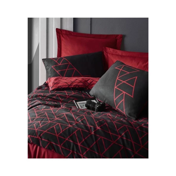 Cotton Box Dark Çift Kişilik Nevresim Takımı Shadow Bordo - 2