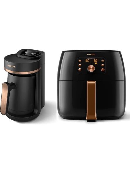 Philips BXA0014 (HDA150/60 Türk Kahvesi + HD9867/90) Premium Airfryer Xxl Fritöz