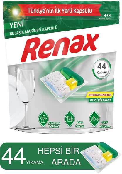 Renax Hepsi Bir Arada Bulaşık Makinesi Deterjanı 44 Tablet