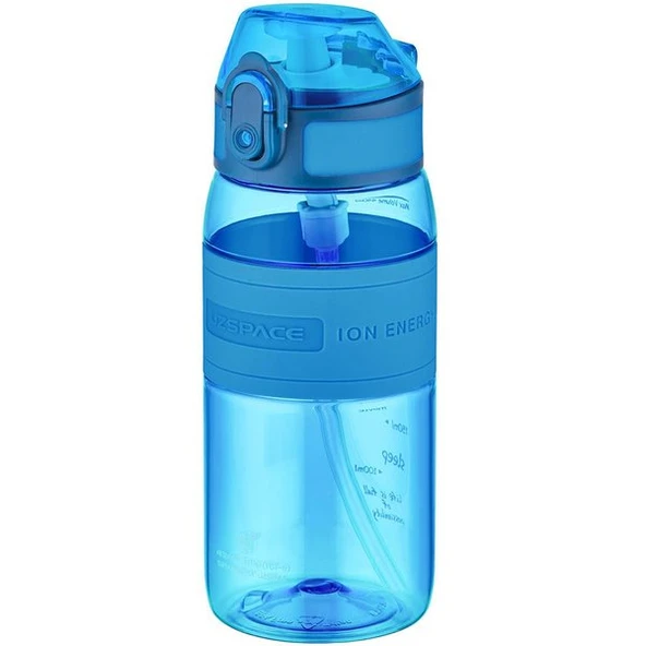 Uzspace 440ml Pipetli Tritan Matara Deep Sea Blue / 4105 - Resim 2