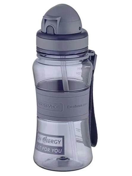 Uzspace 300ml Pipetli Tritan Matara Dark Grey / 5023