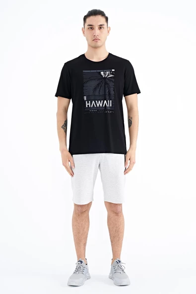 Tommy Life Erkek Siyah 0 Yaka T-shirt 88190