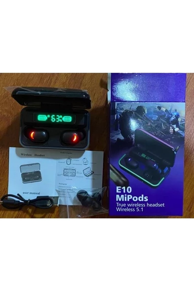 5.1 Bluetooth Kulaklık Dijital Göstergeli, Tüm Telefonlara, Tabletlere, Laptoplara Uyumlu, Mini sarj cihazı - Resim 6