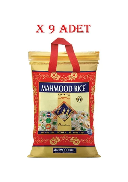 Mahmood Rice Basmati Pirinç 9 x 4 KG