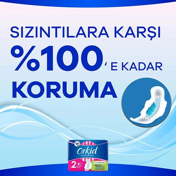 Orkid Hijyenik Ped Ultra Extra Koruma Uzun 84 Adet (12PK*7) - 3