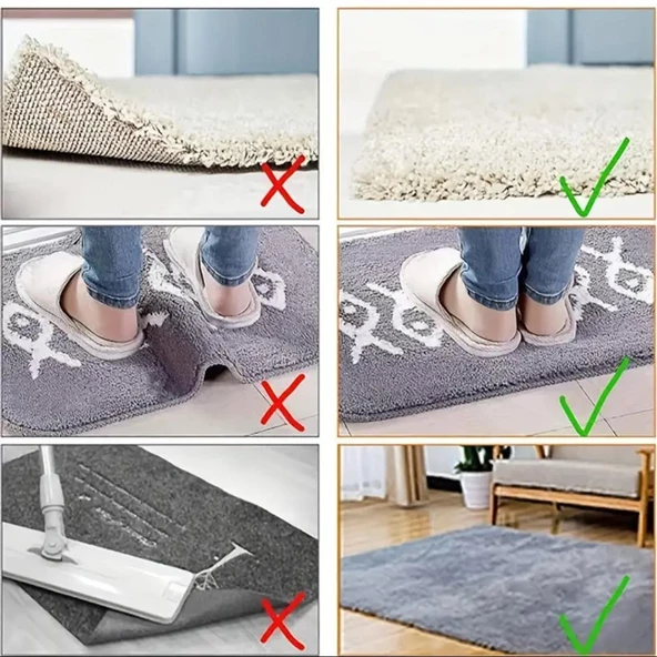 Kilim Paspas Halı Bant 48 mm X 5 Mt Kaymaz Çift Taraflı Yapışkan Toplanma Önleyici Sabitleme Bandı - 4