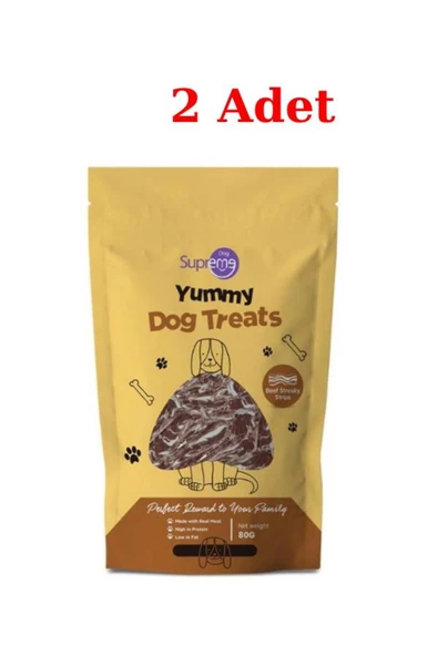 Sığır Etli Şeritli Köpek Ödül Maması 80 Gr 2 Adet