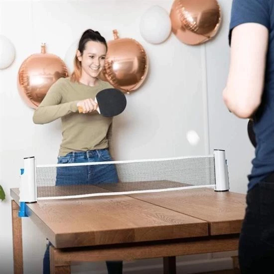 Masa Tenisi Spor ve Eğitim Seti Tüm Masalara Uyumlu Portatif File ve Ping Pong Ekipmanları - 2