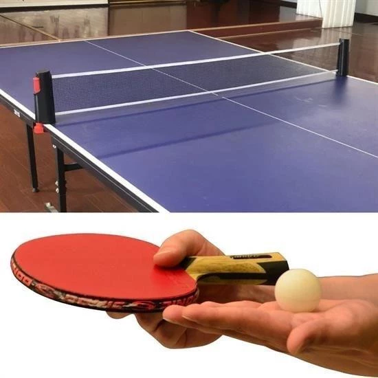 Masa Tenisi Spor ve Eğitim Seti Tüm Masalara Uyumlu Portatif File ve Ping Pong Ekipmanları - 5