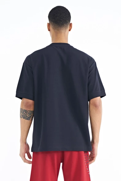 Tommy Life Erkek Lacivert Oversize T-shirt 88197 - Resim 3