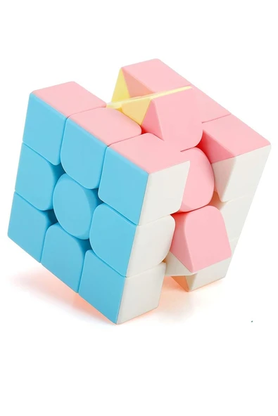 2 adet Speed Cupe Küp Zeka Küpü 3x3 Hız Küpü,Fidget Oyuncak Seyahat Zeka Oyunu Canlı ve Pastel - 3