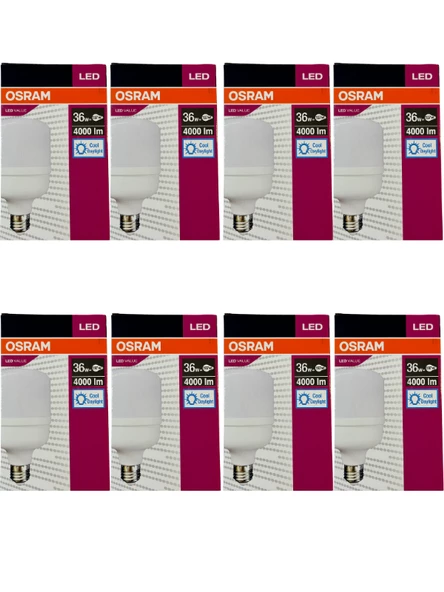 Osram 36W (197W) 6500K (Beyaz Işık) E27 Duylu Led Torch Ampul (8 Adet)