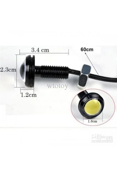 Beyaz Ayna Altı Led Kartal Göz Led 2 Li Led - 5