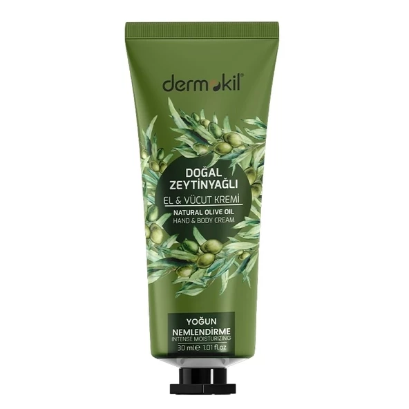 DERMOKİL EL VÜCUT KREMİ ZEYTİNYAĞLI 30ML